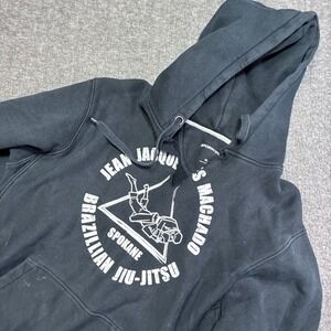 Sport-Tek Hoodie Mens XL Black Jean Jacques Machado BJJ Spokane Graphic Heavy